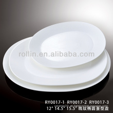 Gesundes, spezielles, haltbares, weißes Porzellan Eierformplatte